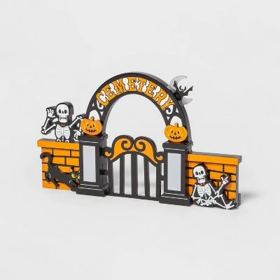 Hyde & EEK! Boutique Mini Mantel Wood Cemetery Halloween Decorative Prop - Hyde & EEK! Boutique™ 4 Hyde & EEK! Boutique Mini Mantel Wood Cemetery Halloween Decorative Prop - Hyde & EEK! Boutique™ - Image 2