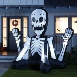 Hyde & EEK! Boutique 8' LED Skeleton Groundbreaker Inflatable Halloween Decoration - Hyde & EEK! Boutique™
