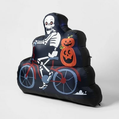 Hyde & EEK! Boutique 5' LED Skeleton on Bike Inflatable Halloween Decoration - Hyde & EEK! Boutique™ 4 Hyde & EEK! Boutique 5' LED Skeleton on Bike Inflatable Halloween Decoration - Hyde & EEK! Boutique™ - Image 2