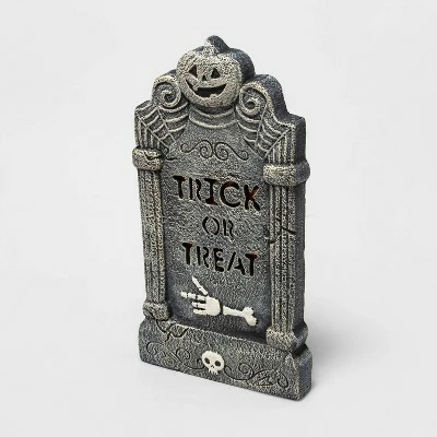 Hyde & EEK! Boutique "Trick or Treat" Light Up Foam Tombstone Halloween Decorative Prop - Hyde & EEK! Boutique™ 4 Hyde & EEK! Boutique "Trick or Treat" Light Up Foam Tombstone Halloween Decorative Prop - Hyde & EEK! Boutique™ - Image 2