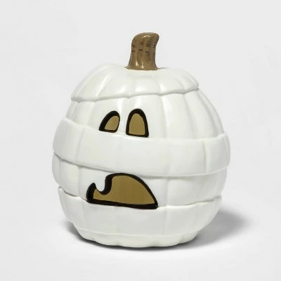 Hyde & EEK! Boutique Lit Mummy Pumpkin White Halloween Decorative Prop - Hyde & EEK! Boutique™ 4 Hyde & EEK! Boutique Lit Mummy Pumpkin White Halloween Decorative Prop - Hyde & EEK! Boutique™ - Image 2