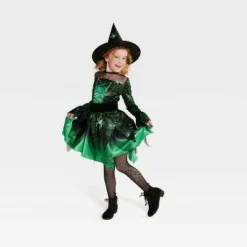 Kids' Glow in the Dark Spider Witch Halloween Costume Dress with Hat - Hyde & EEK! Boutique™ -Hyde & EEK! Shop unnamed file 1172