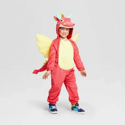 Toddler Plush Dragon Halloween Costume Jumpsuit - Hyde & EEK! Boutique™ 4 Toddler Plush Dragon Halloween Costume Jumpsuit - Hyde & EEK! Boutique™ - Image 2