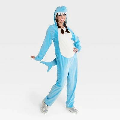 Adult Blue Shark Halloween Costume Jumpsuit - Hyde & EEK! Boutique™ 4 Adult Blue Shark Halloween Costume Jumpsuit - Hyde & EEK! Boutique™ - Image 2