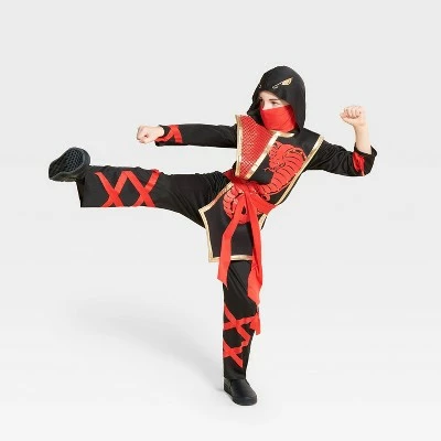 Kids' Light Up Snake Ninja Halloween Costume Jumpsuit with Mask - Hyde & EEK! Boutique™ 4 Kids' Light Up Snake Ninja Halloween Costume Jumpsuit with Mask - Hyde & EEK! Boutique™ - Image 2