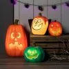 Hyde & EEK! Boutique 9" Light Up Pumpkin with Happy Face Teal Halloween Decorative Prop - Hyde & EEK! Boutique™ 2 Hyde & EEK! Boutique 9" Light Up Pumpkin with Happy Face Teal Halloween Decorative Prop - Hyde & EEK! Boutique™ -Hyde & EEK! Shop unnamed file 1336