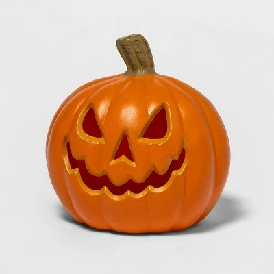 Hyde & EEK! Boutique 9" Light Up Pumpkin Orange Halloween Decorative Prop - Hyde & EEK! Boutique™ 4 Hyde & EEK! Boutique 9" Light Up Pumpkin Orange Halloween Decorative Prop - Hyde & EEK! Boutique™ - Image 2
