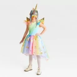 Kids' Rainbow Unicorn Halloween Costume Dress with Headpiece - Hyde & EEK! Boutique™ -Hyde & EEK! Shop unnamed file 1359