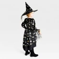 Kids' Light Up Moon and Star Witch Halloween Costume Dress with Hat - Hyde & EEK! Boutiqueâ„¢