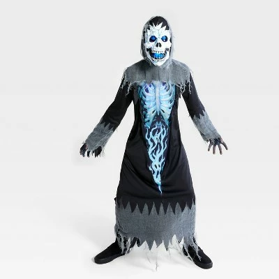 Kids' Light Up and Sound Summoned Spirit Halloween Costume with Mask - Hyde & EEK! Boutique™ 6 Kids' Light Up and Sound Summoned Spirit Halloween Costume with Mask - Hyde & EEK! Boutique™ - Image 4