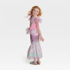 Kids' Fantasy Mermaid Halloween Costume Dress with Headpiece - Hyde & EEK! Boutique™