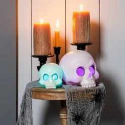 Hyde & EEK! Boutique Light Up Color Changing Medium Skull Halloween Decorative Prop - Hyde & EEK! Boutique™