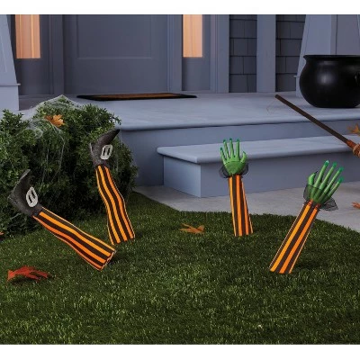 Hyde & EEK! Boutique 2pk Witch Feet Halloween Decorative Yard Stakes - Hyde & EEK! Boutique™ 3 Hyde & EEK! Boutique 2pk Witch Feet Halloween Decorative Yard Stakes - Hyde & EEK! Boutique™