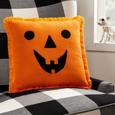 Hyde & EEK! Boutique Pumpkin and Stripe Halloween Decorative Pillow - Hyde & EEK! Boutique™ 3 Hyde & EEK! Boutique Pumpkin and Stripe Halloween Decorative Pillow - Hyde & EEK! Boutique™