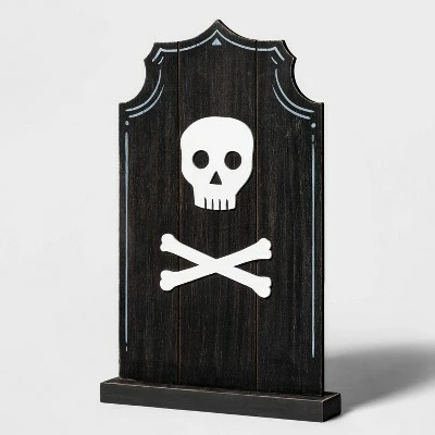 Hyde & EEK! Boutique Falloween Small Skull and Bones Halloween Decorative Tombstone - Hyde & EEK! Boutique™ 4 Hyde & EEK! Boutique Falloween Small Skull and Bones Halloween Decorative Tombstone - Hyde & EEK! Boutique™ - Image 2