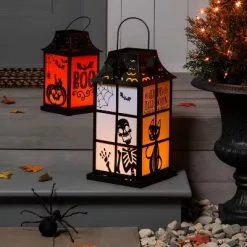 Hyde & EEK! Boutique Light Up Large Black and White Halloween Decorative Lantern - Hyde & EEK! Boutique™