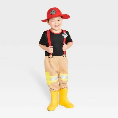 Toddler Fire Fighter Halloween Costume Jumpsuit with Hat - Hyde & EEK! Boutique™ 5 Toddler Fire Fighter Halloween Costume Jumpsuit with Hat - Hyde & EEK! Boutique™ - Image 3