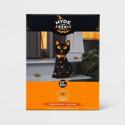 Hyde & EEK! Boutique Moving Tinsel Cat Incandescent Halloween Novelty Sculpture Light - Hyde & EEK! Boutique™ 5 Hyde & EEK! Boutique Moving Tinsel Cat Incandescent Halloween Novelty Sculpture Light - Hyde & EEK! Boutique™ - Image 3