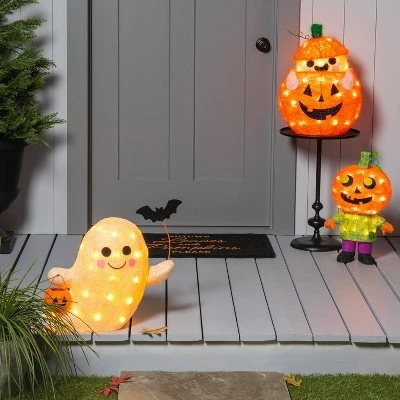 Hyde & EEK! Boutique Light Up Moving Tinsel Ghost in Pumpkin Incandescent Halloween Novelty Sculpture Light - Hyde & EEK! Boutique™ 3 Hyde & EEK! Boutique Light Up Moving Tinsel Ghost in Pumpkin Incandescent Halloween Novelty Sculpture Light - Hyde & EEK! Boutique™