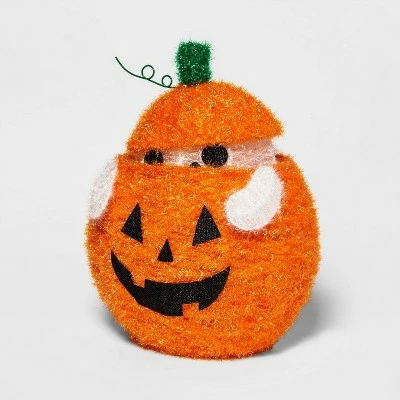 Hyde & EEK! Boutique Light Up Moving Tinsel Ghost in Pumpkin Incandescent Halloween Novelty Sculpture Light - Hyde & EEK! Boutique™ 4 Hyde & EEK! Boutique Light Up Moving Tinsel Ghost in Pumpkin Incandescent Halloween Novelty Sculpture Light - Hyde & EEK! Boutique™ - Image 2