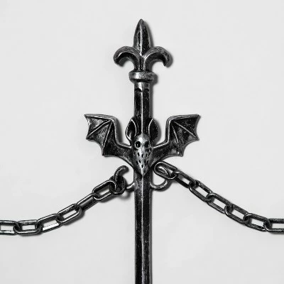 Hyde & EEK! Boutique 3' Bats Fence with Chains Halloween Decorative Yard Stakes - Hyde & EEK! Boutique™ 4 Hyde & EEK! Boutique 3' Bats Fence with Chains Halloween Decorative Yard Stakes - Hyde & EEK! Boutique™ - Image 2