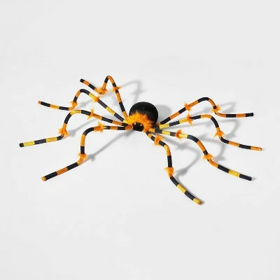 Hyde & EEK! Boutique 50" Plush Spider Orange Halloween Decorative Prop - Hyde & EEK! Boutique™ 3 Hyde & EEK! Boutique 50" Plush Spider Orange Halloween Decorative Prop - Hyde & EEK! Boutique™