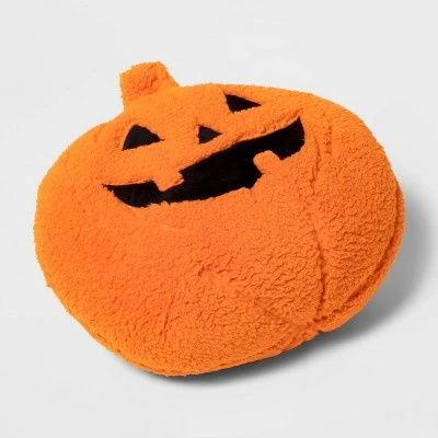 Hyde & EEK! Boutique Sherpa Pumpkin Throw Pillow Orange - Hyde & EEK! Boutique™ 4 Hyde & EEK! Boutique Sherpa Pumpkin Throw Pillow Orange - Hyde & EEK! Boutique™ - Image 2
