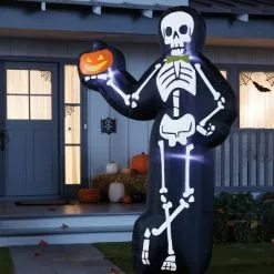 Hyde & EEK! Boutique 7' LED Skeleton Inflatable Halloween Decoration - Hyde & EEK! Boutique™
