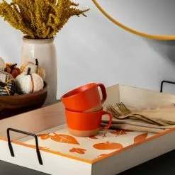 Hyde & EEK! Boutique Harvest Leaves and Pumpkin Wooden Serving Tray - Hyde & EEK! Boutique™