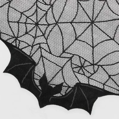 Hyde & EEK! Boutique 80" Bats Lace Mantel Scarf Halloween Decorative Prop - Hyde & EEK! Boutique™ 4 Hyde & EEK! Boutique 80" Bats Lace Mantel Scarf Halloween Decorative Prop - Hyde & EEK! Boutique™ - Image 2