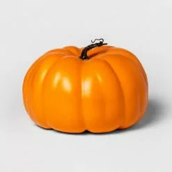 Hyde & EEK! Boutique 14" Painted Pumpkin Orange Halloween Decorative Sculpture - Hyde & EEK! Boutique™