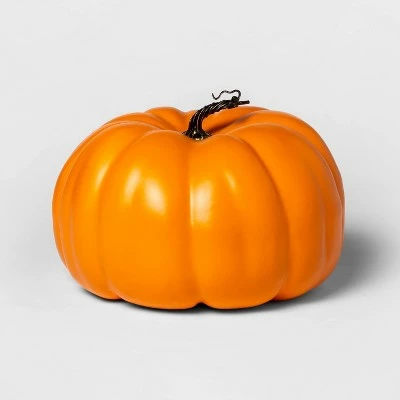 Hyde & EEK! Boutique 14" Painted Pumpkin Orange Halloween Decorative Sculpture - Hyde & EEK! Boutique™ 2 Hyde & EEK! Boutique 14" Painted Pumpkin Orange Halloween Decorative Sculpture - Hyde & EEK! Boutique™