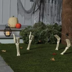 Hyde & EEK! Boutique 2pk Skeleton Hands Halloween Decorative Yard Stakes - Hyde & EEK! Boutique™