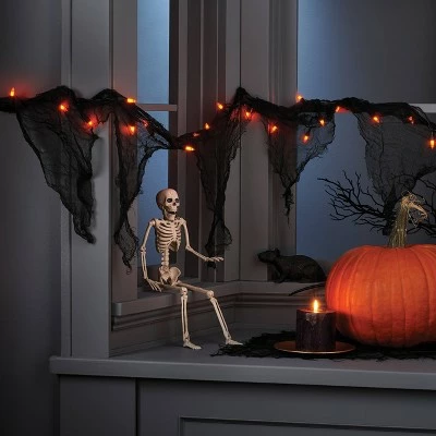 Hyde & EEK! Boutique 9' Incandescent Gauze Garland Halloween Orange String Lights - Hyde & EEK! Boutique™ 3 Hyde & EEK! Boutique 9' Incandescent Gauze Garland Halloween Orange String Lights - Hyde & EEK! Boutique™