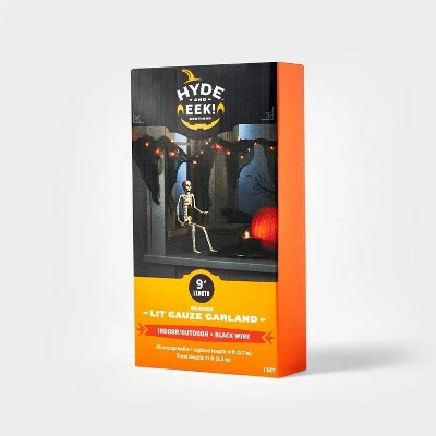 Hyde & EEK! Boutique 9' Incandescent Gauze Garland Halloween Orange String Lights - Hyde & EEK! Boutique™ 4 Hyde & EEK! Boutique 9' Incandescent Gauze Garland Halloween Orange String Lights - Hyde & EEK! Boutique™ - Image 2