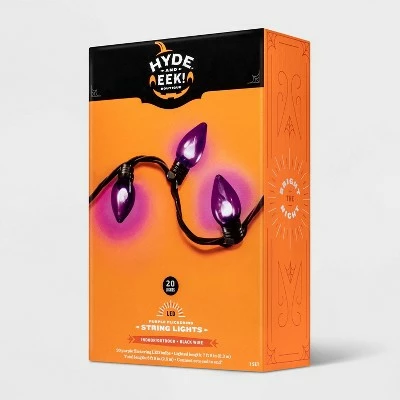 Hyde & EEK! Boutique 20ct LED Halloween String Lights Purple Flicker - Hyde & EEK! Boutique™ 5 Hyde & EEK! Boutique 20ct LED Halloween String Lights Purple Flicker - Hyde & EEK! Boutique™ - Image 3