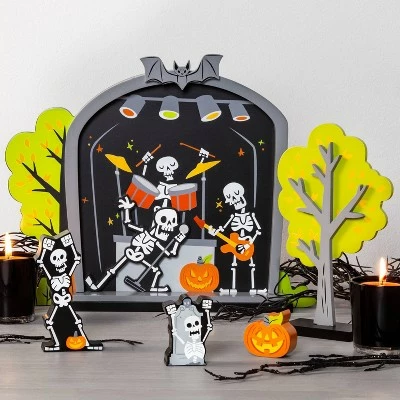 Hyde & EEK! Boutique 4pc Mini Mantel Wood Accessory Dancing Skeletons Halloween Decorative Prop - Hyde & EEK! Boutique™ 3 Hyde & EEK! Boutique 4pc Mini Mantel Wood Accessory Dancing Skeletons Halloween Decorative Prop - Hyde & EEK! Boutique™