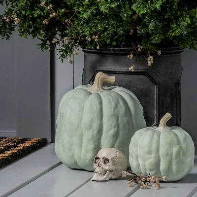 Hyde & EEK! Boutique Falloween Medium Sheltered Porch Pumpkin Green Halloween Decorative Sculpture - Hyde & EEK! Boutique™ 3 Hyde & EEK! Boutique Falloween Medium Sheltered Porch Pumpkin Green Halloween Decorative Sculpture - Hyde & EEK! Boutique™