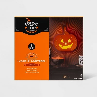 Hyde & EEK! Boutique LED Backlit Orange Flickering Jack-O'-Lantern Halloween Lighted Decor - Hyde & EEK! Boutique™ 2 Hyde & EEK! Boutique LED Backlit Orange Flickering Jack-O'-Lantern Halloween Lighted Decor - Hyde & EEK! Boutique™