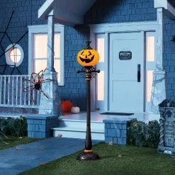 Hyde & EEK! Boutique 71" Light Up Pumpkin Street Lamp Halloween Decorative Prop - Hyde & EEK! Boutique™