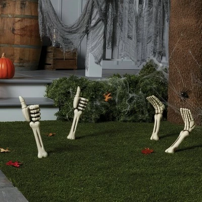 Hyde & EEK! Boutique 2pk Skeleton Feet Halloween Decorative Yard Stakes - Hyde & EEK! Boutique™ 3 Hyde & EEK! Boutique 2pk Skeleton Feet Halloween Decorative Yard Stakes - Hyde & EEK! Boutique™