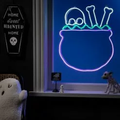 Hyde & EEK! Boutique LED Cauldron with Motion Rope Halloween Lighted Sign - Hyde & EEK! Boutique™
