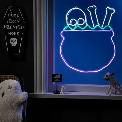 Hyde & EEK! Boutique LED Cauldron with Motion Rope Halloween Lighted Sign - Hyde & EEK! Boutique™ 3 Hyde & EEK! Boutique LED Cauldron with Motion Rope Halloween Lighted Sign - Hyde & EEK! Boutique™