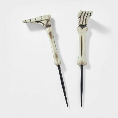 Hyde & EEK! Boutique 2pk Skeleton Feet Halloween Decorative Yard Stakes - Hyde & EEK! Boutique™ 4 Hyde & EEK! Boutique 2pk Skeleton Feet Halloween Decorative Yard Stakes - Hyde & EEK! Boutique™ - Image 2