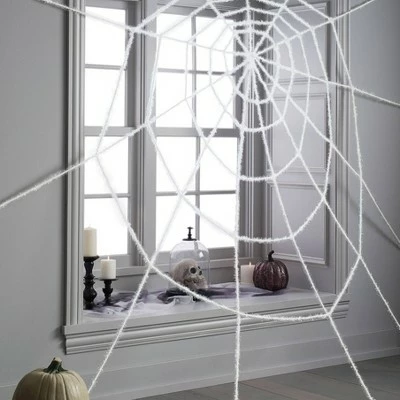 Hyde & EEK! Boutique 10' Giant Spiderweb White Halloween Decorative Prop - Hyde & EEK! Boutique™ 3 Hyde & EEK! Boutique 10' Giant Spiderweb White Halloween Decorative Prop - Hyde & EEK! Boutique™