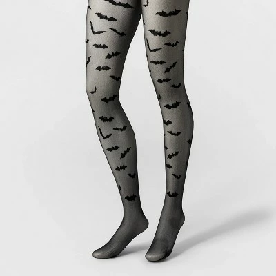 Women's Bat Sheer Halloween Tights - Hyde & EEK! Boutique™ Black 5 Women's Bat Sheer Halloween Tights - Hyde & EEK! Boutique™ Black - Image 3