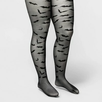 Women's Bat Sheer Halloween Tights - Hyde & EEK! Boutique™ Black 8 Women's Bat Sheer Halloween Tights - Hyde & EEK! Boutique™ Black - Image 6