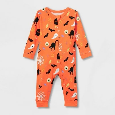 Baby Halloween Print Matching Family Pajama - Hyde & EEK! Boutique™ Orange 7 Baby Halloween Print Matching Family Pajama - Hyde & EEK! Boutique™ Orange - Image 5