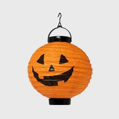 Hyde & EEK! Boutique Paper Lantern with Pumpkin Design Cool White LED Bulbs Halloween Party Decoration - Hyde & EEK! Boutique™ 4 Hyde & EEK! Boutique Paper Lantern with Pumpkin Design Cool White LED Bulbs Halloween Party Decoration - Hyde & EEK! Boutique™ - Image 2