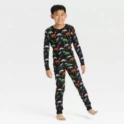Kids' Halloween Dino Skeleton Matching Family Pajama Set - Hyde & EEK! Boutique™ Black -Hyde & EEK! Shop unnamed file 318